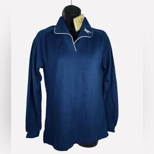 ASICS Tiger Long Sleeve Shirt Women's Size‎ Medium Thermal 70s Sporty NOS Preppy